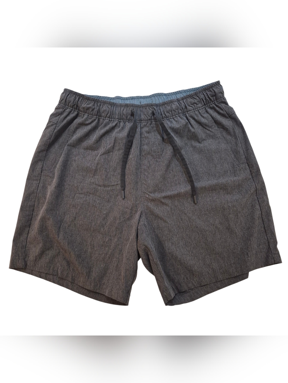 Eddie Bauer Quick Dry Tech Shorts Men XL Gray UPF 50 Stretch Elastic Waist